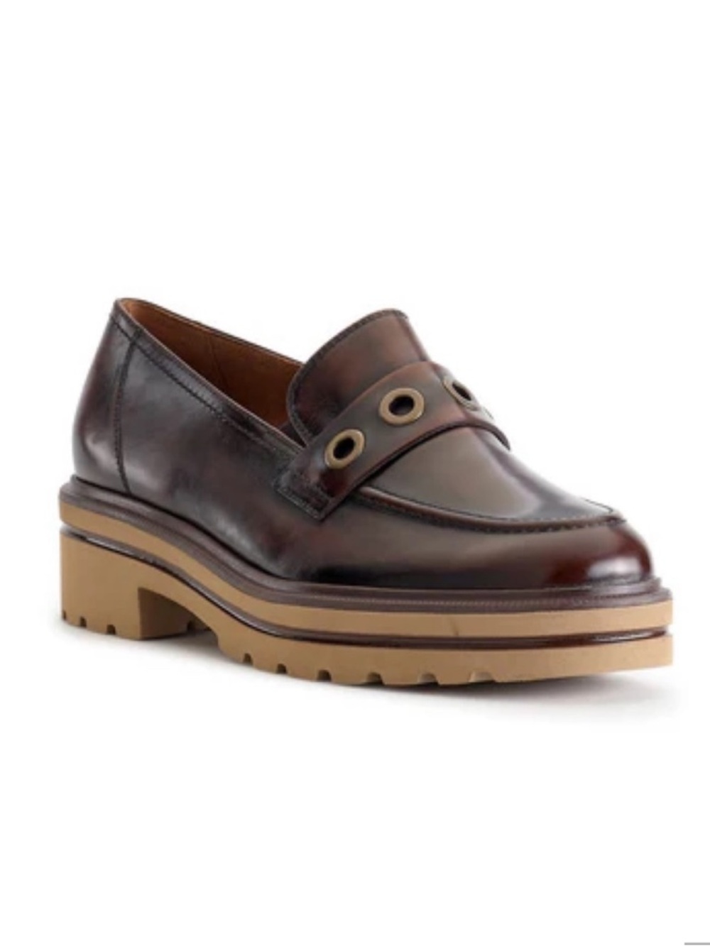 Paul Green Billie Loafer Tobacco Brushed Leather Sz US 9